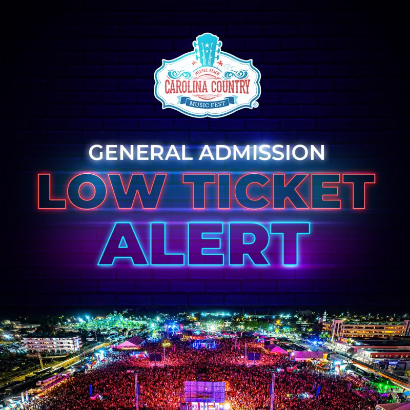General Admission Low Ticket Alert!